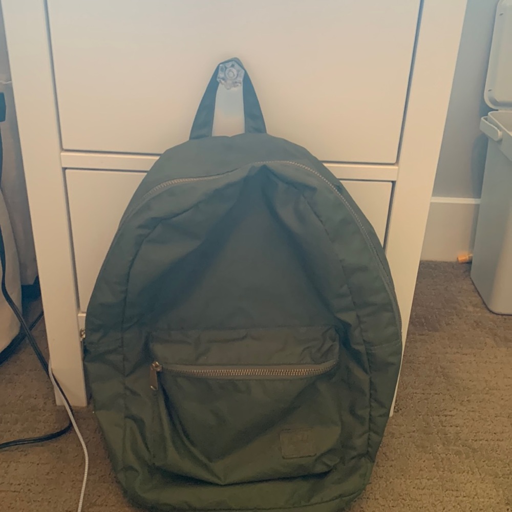 Army green backpack